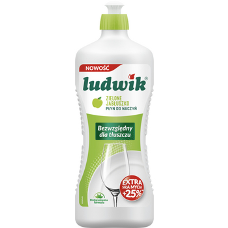 Ludwik płyn do mycia naczyń 900g - zielone jabłuszko